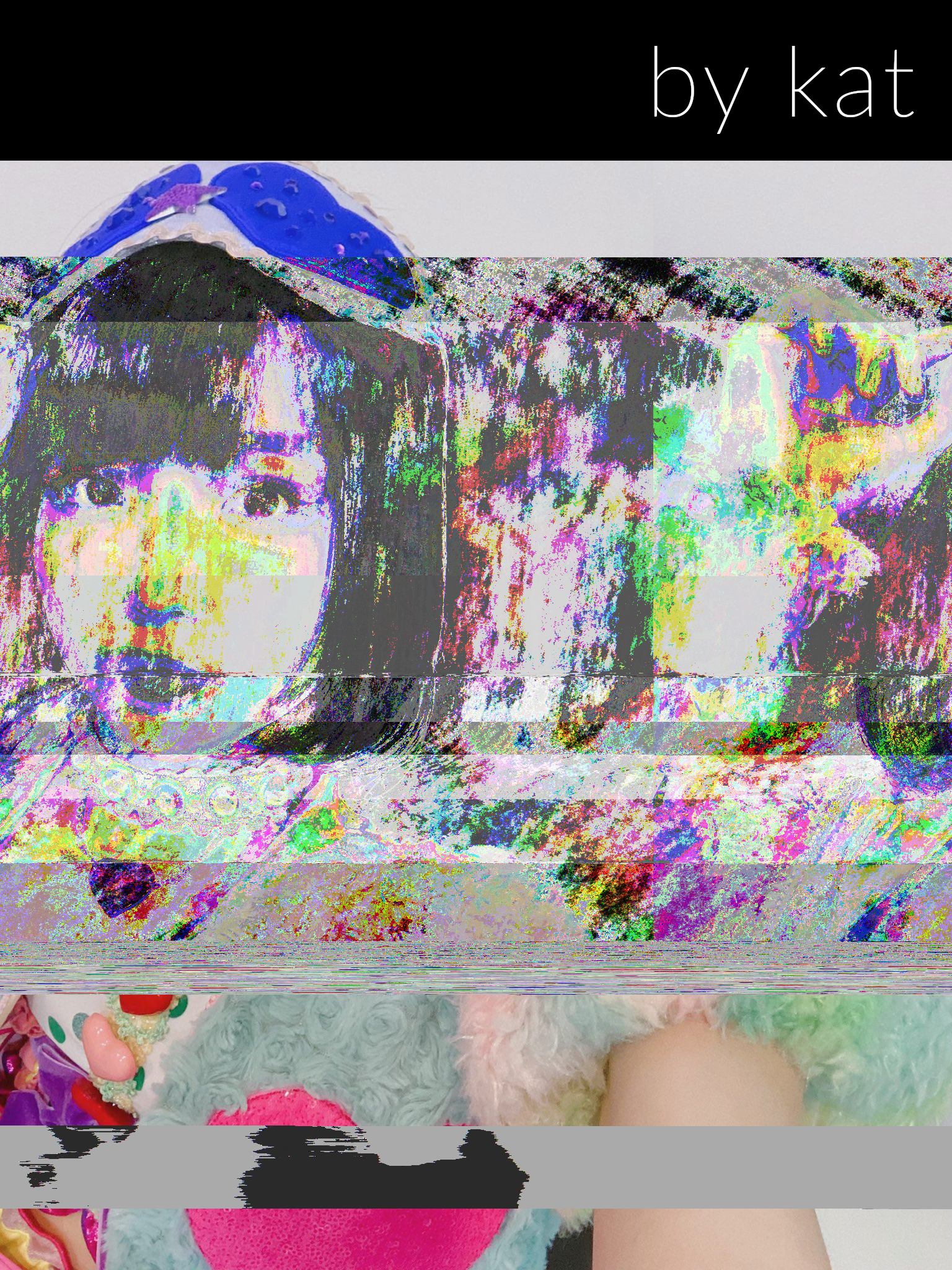 cover to my zine time drive featuring a glitched photo of nemoto nagi